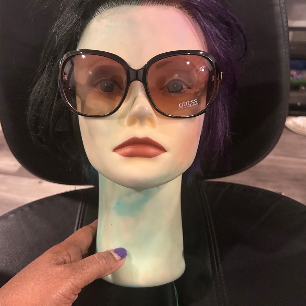 Guess Brown Gradient Oversized Shield Sunglasses - image 8